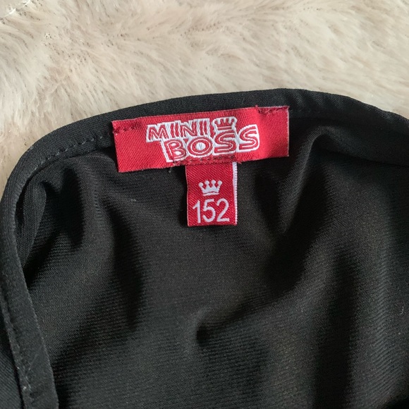 Elegant fancy dress 2 in 1. with a tulle skirt (zip at back waist). Color: black - Picture 6 of 12